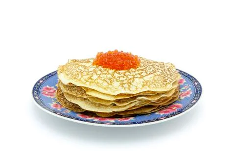 Pancakes with caviar Foto stock
