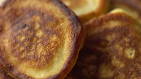 Pancakes close up 4K Stock Footage 155058948