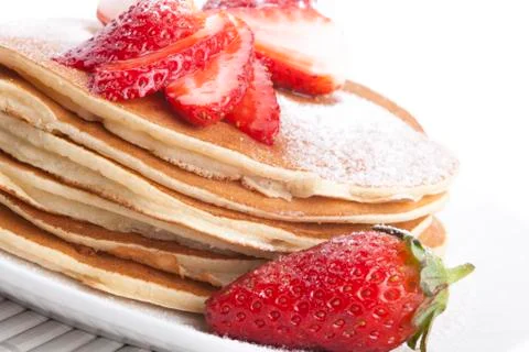 Pancakes close-up Stock Photos