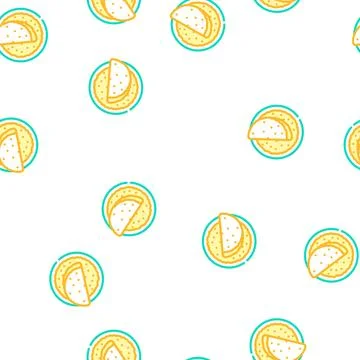 Pancakes dessert vector seamless pattern Illustrazione stock