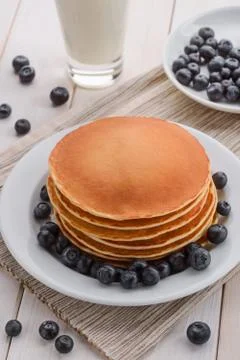 Pancakes folded in a stack Stock Photos
