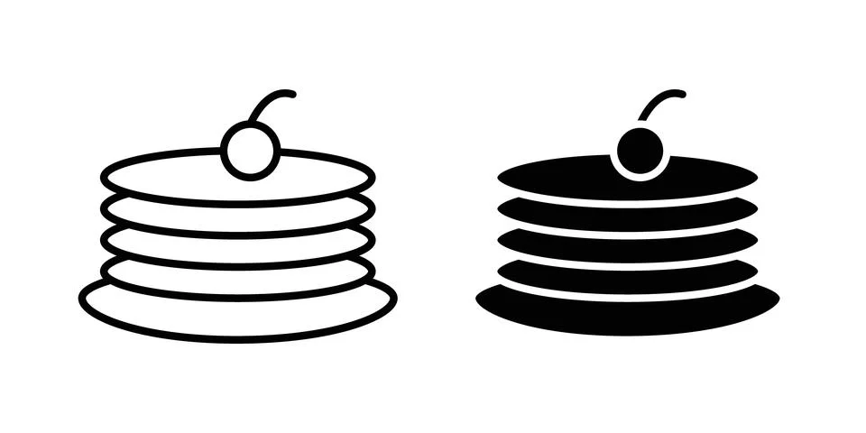Pancakes icon graphic design. web icons vectors イラスト素材