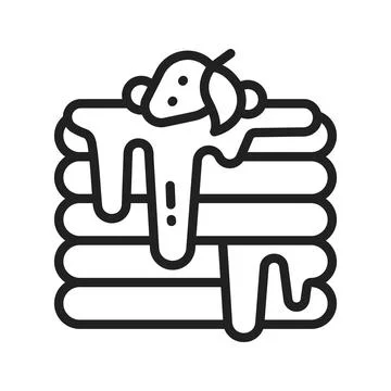 Pancakes Icon Image. Stock Illustration