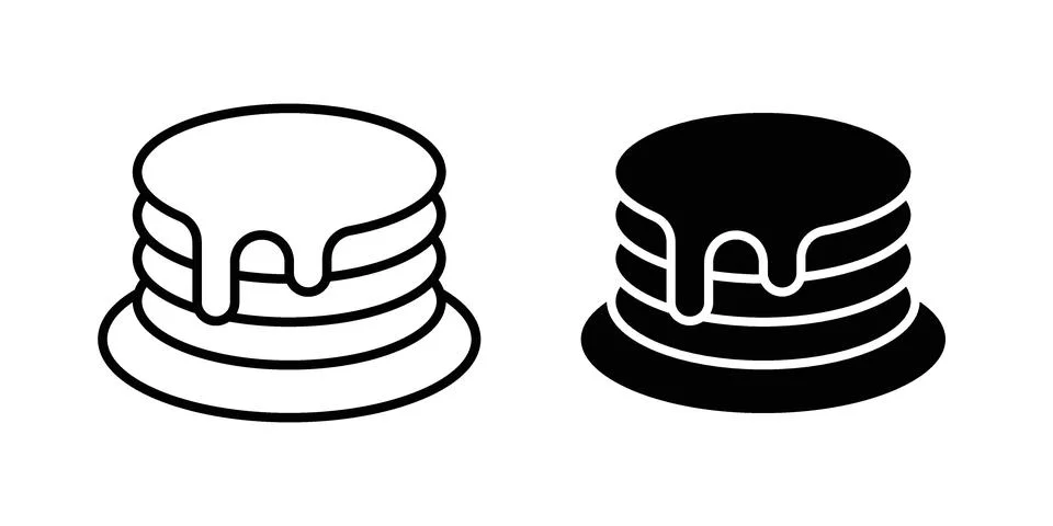 Pancakes icon vector design illustrations 库存插图