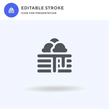 Pancakes icon vector, filled flat sign, solid pictogram isolated on white, lo Stock Illustration