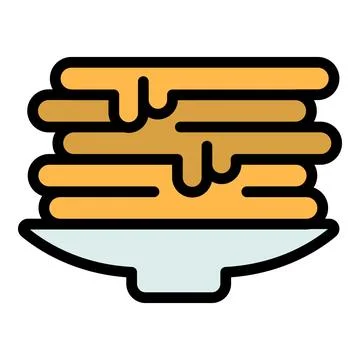 Pancakes icon vector flat Illustrazione stock