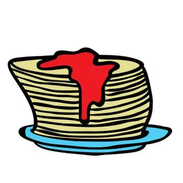 Pancakes Stock Illustration