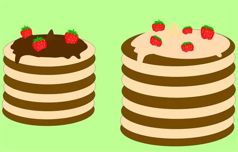 Pancakes Stock Illustration