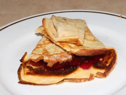 Pancakes with jam Photos