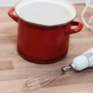 Pancakes in the kitchen Stock Photos