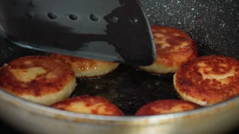 Pancakes made from cottage cheese Stock Footage 314397481