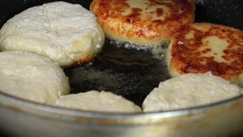 Pancakes made from cottage cheese Stock Footage 314397486