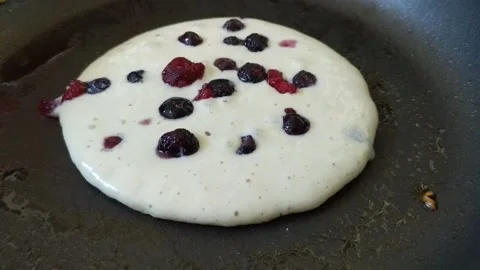 Pancakes on the pan Stock Footage 219588919