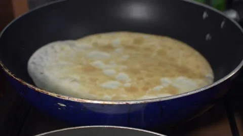 Pancakes on a plate Stock Footage 56994494