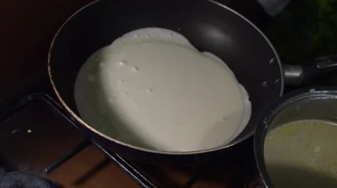 Pancakes on a plate Stock Footage 56994694