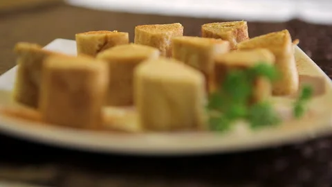 Pancakes on a plate Stock Footage 102166373