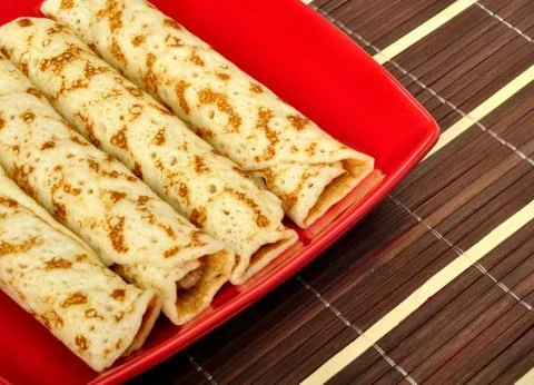 Pancakes on a plate Stock Photos