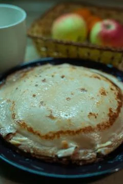 Pancakes on a plate Stock Photos