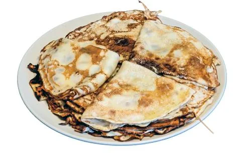 Pancakes on the plate Stock Photos