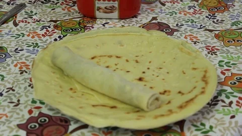 Pancakes, rolling Stock Footage 81672015