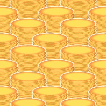 Pancakes seamless pattern Illustration