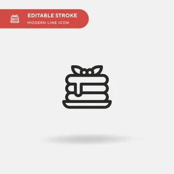 Pancakes Simple vector icon. Illustration symbol design template for web mobi Illustrazione stock