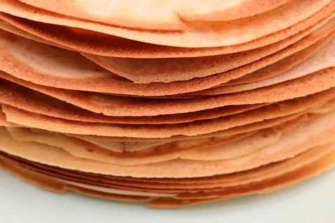 Pancakes stack delicious breakfast background. Stock Photos