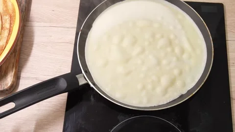 Pancakes stacked on a plate. Stock Footage 256237519