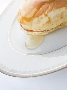 Pancakes with strawberry Stock Photos