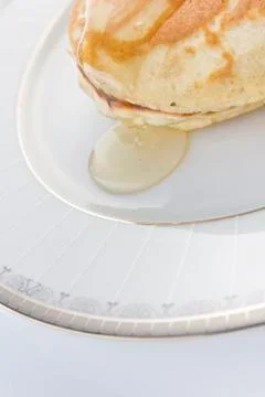 Pancakes with strawberry Stock Photos