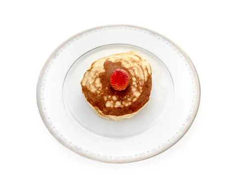 Pancakes with strawberry Stock Photos