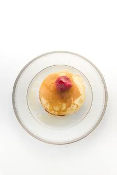 Pancakes with strawberry Stock Photos