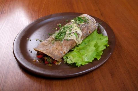 Pancakes stuffed Stock-Fotos