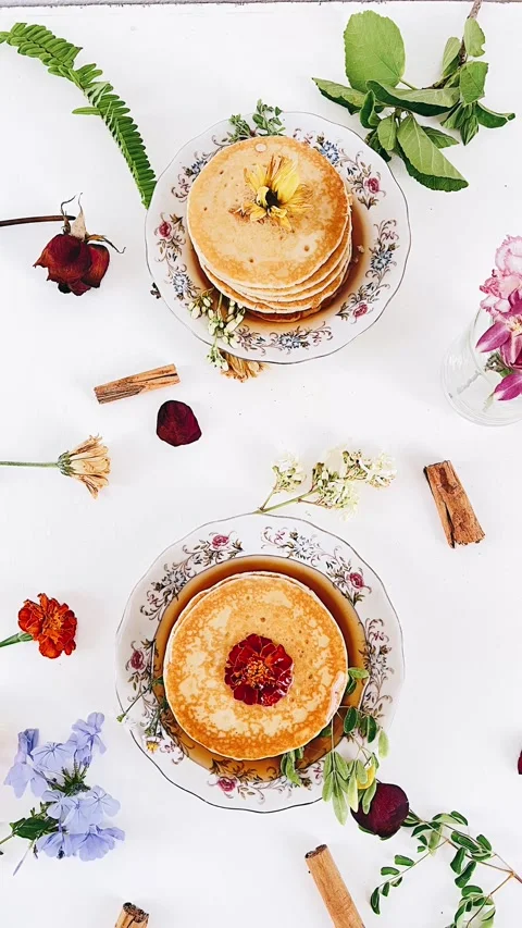 Pancakes of syrup, Maple Syrup, Stack of Pancakes, Yummy Stack of Pancakes, Stock Footage 227408503