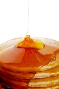 Pancakes with syrup Stock Photos