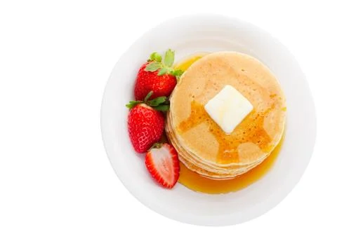 Pancakes top view Stock Photos