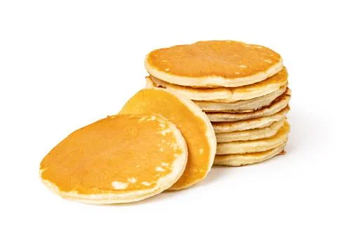 Pancakes on a white Stock Photos