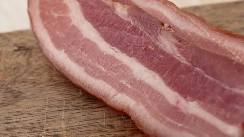 Panceta or bacon close-up. Video stock 251638393