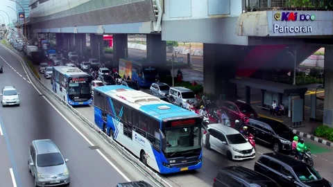 Pancoran Traffic Stock Footage 331333715