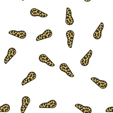 Pancreas human vector seamless pattern Illustrazione stock