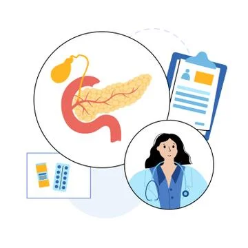Pancreas logo concept Stock Illustration