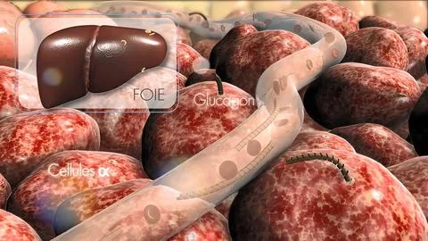 Pancreatic -Cell Electrical Activity and Insulin Secretion Stock Illustration