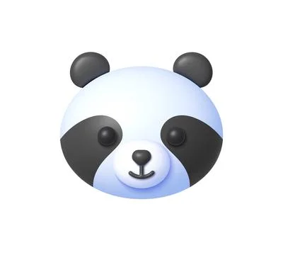 Panda 3d icon, great design for any purposes. Animals concept. Isolated design Stock Illustration