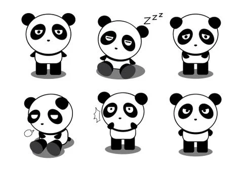 Panda-action Stock Illustration