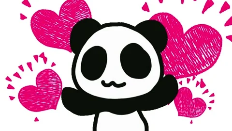 Panda Animation Stock Footage 313854481
