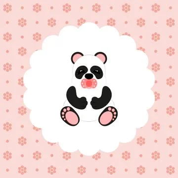 Panda baby. Vector. Flat. Stock Illustration