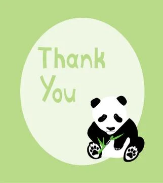 Panda Bear Card Illustrazione stock