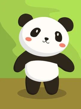 Panda Bear Cartoon Vector Stock Illustration