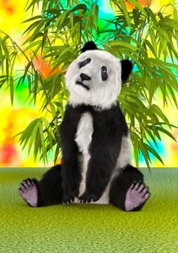 Panda Bear Cub Stock Illustration