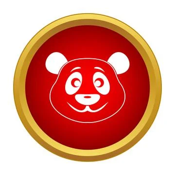 Panda bear head cartoon mascot character icon Stock Illustration